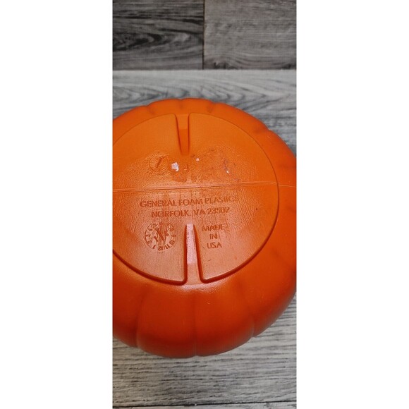 Halloween Pumpkin Blow Mold - Trick or Treat Bucket VTG General Foam Plastic USA - Picture 8 of 9